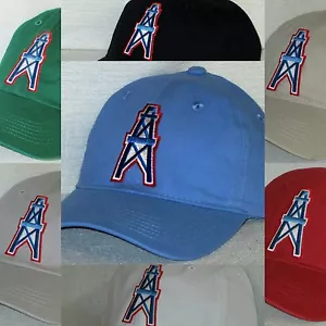 Houston Oilers Polo Style Cap 🏈Hat 🏈CLASSIC NFL PATCH/LOGO 🏈8 Colors 🏈NEW - Picture 1 of 12