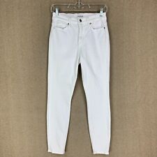Good American Jeans 4/27 (26x27) Womens White Skinny Crop Stretch Denim Good Leg