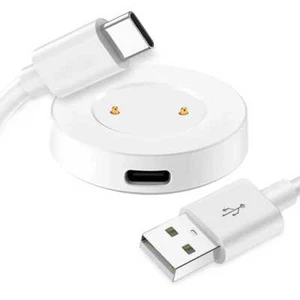 Cavo 80 cm+Caricabatterie USB 2 Pin Compatibile con Huawei Watch GT/2/2E Bianco - Zdjęcie 1 z 6