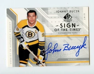 06-07 SP Authentic Sign of the Times Autograph Auto Johnny Bucyk Bruins - Picture 1 of 1