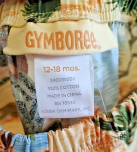 New Gymboree Girls Tropical Hawaiian Print Shorts Size 12-18 Mo NWT Ruffles NOS - Picture 1 of 5