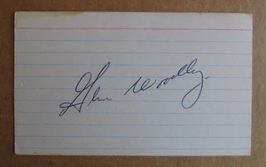 GENE WOODLING SIGNED AUTOGRAPH 3X5 INDEX CARD MLB 5X WS CHAMPION NY YANKEES D.01 - Picture 1 of 1