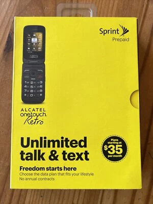 Alcatel One Touch 2017B Flip Sprint Cellular Phone Retro in Box New Sealed - Image 1 of 4