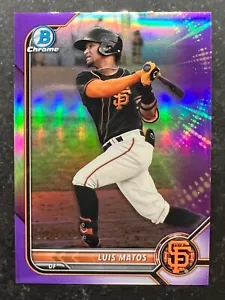 2022 Bowman Chrome Prospects Purple Refractor Luis Matos #55 73/250 - Bild 1 von 2