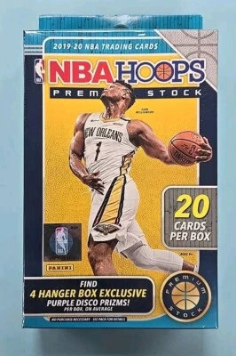 2019/20 NBA Hoops 高级库存篮球工厂密封衣架盒 迪斯科 Prizm — 第 1/2 张图片