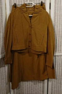 BLACKY DRESS Berlin Brown Two-Piece Dress Skirt UK 12 32″ W and Blouse - Picture 1 of 5