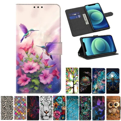 Printed Leather Case For Samsung Galaxy Xcover 4 4S 5 7 Wallet Flip Stand Cover - Image 1 of 4