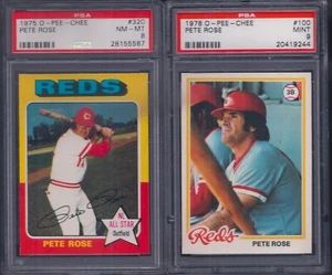 PSA 8 1975 O-pee-chee OPC by Topps #320 Pete Rose Cincinnati Reds ONLY SO TUFF! - Picture 1 of 4