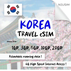 NeuSIM Korea eSIM 1-3GB Data | Same Day DELIVERY! - Picture 1 of 2