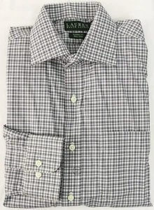 Nueva Camisa de Vestir a Cuadros Gris Calce Clásico Lauren Ralph Lauren Defecto 15 32/33 - Imagen 1 de 3