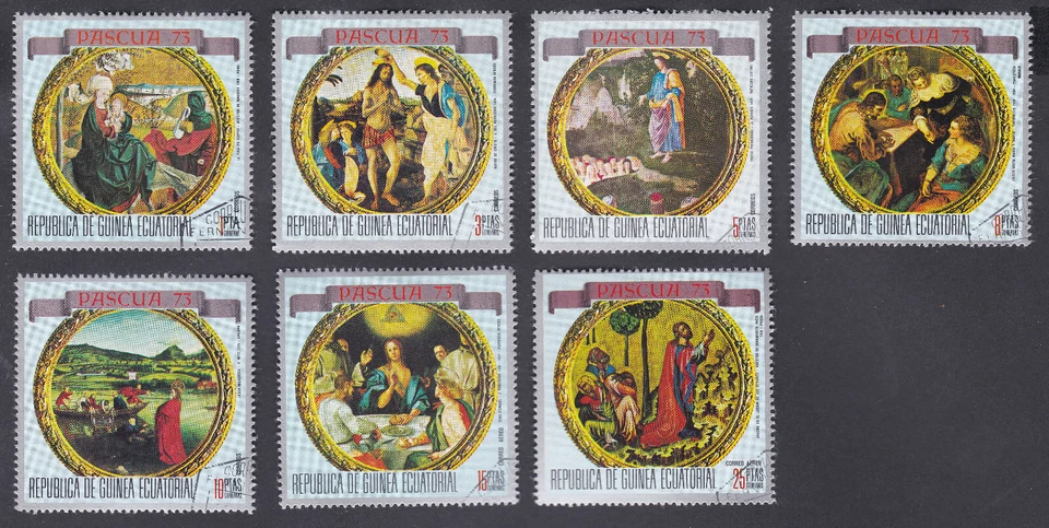 Guinea Ecuatorial 1973 Usado Juego Completo Michel 245/51 Scott 73-48/54 Pascua Foto 1 de 1