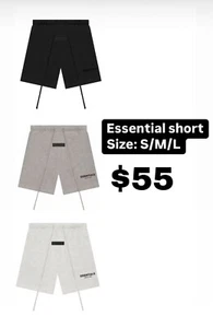 Fear of God Essentials Shorts – $55 Steal (Black/Dark Oatmeal/Light oatmeal) - Picture 1 of 4