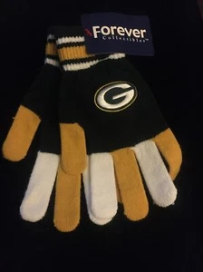 NFL Football Team Logo Stretch Gloves 🧤 Green Bay Packers New With Tags - Picture 1 of 2