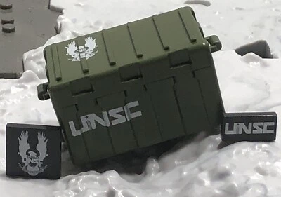 Halo UNSC Printed Utility Case & Piece Lot Mega Bloks Construx Compatible  - Image 1 of 4