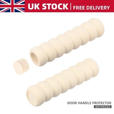 6PCS Kids Safety Door Knobs Soft Foam Baby Safety Door Handle Knob Guard (Beige) - Image 1 of 4