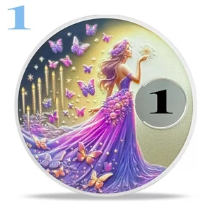 1 Year Sobriety Coin AA Sober Woman Sobriety Chips AA Recovery Anniversary Gift - Picture 1 of 15