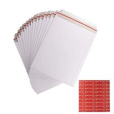100 Pack 9X12 inch Self Seal Photo Document Mailers Stay Flat White Cardboard...