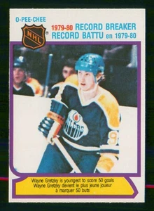 WAYNE GRETZKY 79-80 ROMPE RÉCORDS 1980-81 O-PEE-CHEE NO 3 COMO NUEVO + 34509 - Imagen 1 de 2