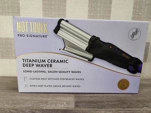 Hot Tools Pro Signature Titanium Ceramic Deep Waver New ✅