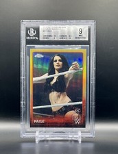 2015 Topps Chrome WWE PAIGE SARAYA Rookie GOLD Refractor #d /50 BGS 9 Mint
