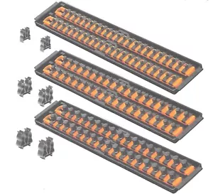 Ernst Mfg 8515 OR - Socket BOSS Combo PK ¼, ⅜, ½" Socket Clips Orange - Foto 1 di 6