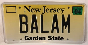 Matrícula Vanity BALAM BALA M Balu Bal AM NJ 2004 - Imagen 1 de 12