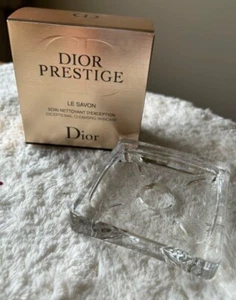 Christian Dior NOVELTY Prestige Le Savon soap dish carved seal glass clear JAPAN - Picture 1 of 4