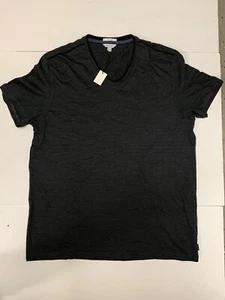 Calvin Klein V Neck T-shirt Men Gray/Black Size Large - Picture 1 of 2