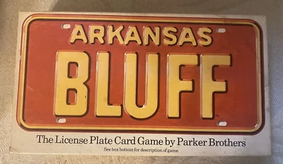 ARKANSAS BLUFF The License Plate Card Game 1975 Parker Brothers Game USA VTG - Image 1 of 4