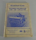 Teilekatalog Saxonia Heckanbau-Drillmaschine A 200/201 A 202 zum T 890 '02/1975