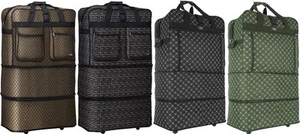 30"/36"/40" Printing Expandable Rolling Duffel Wheeled Spinner Suitcase Luggage  - Picture 1 of 13