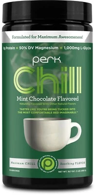 Perk Chill Mint Chocolate Flavored Drink Mix (18 Servings) - Gluten-Free - Imagem 1 de 4