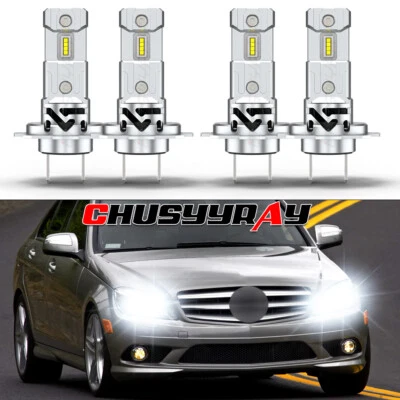 For Mercedes-Benz C250 C300 C350 - 4X Combo Headlight High & Low Beam LED Bulbs - Image 1 of 4