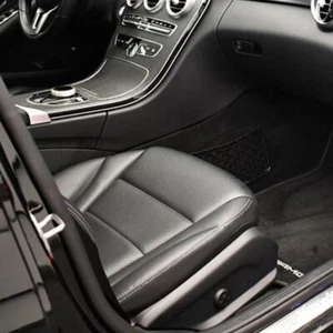 For Benz C-Class 2015 to 2021 Driver Side Bottom Leather Seat Cover Black - Picture 1 of 8