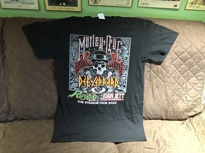 2022 The Stadium Tour Motley Crue Def Leppard Poison 2  Sided T-Shirts MEDIUM - Image 1 of 4