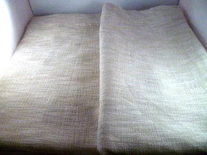 2 POTTERY BARN Flächenvorhang Gardine Seaton Struktur Neutral Verdunkelung Gefüttert 50x84 - Bild 1 von 7