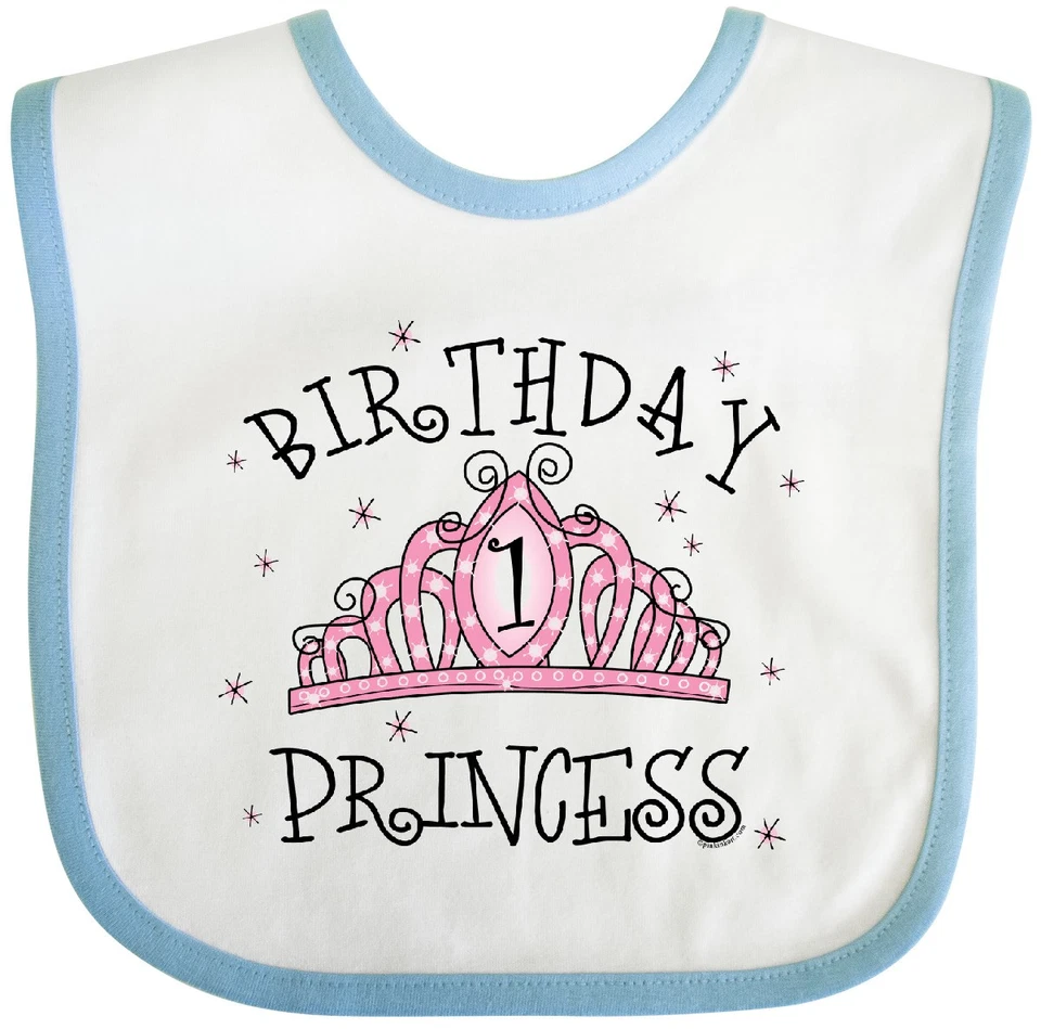 Tiara Inktastic 1er Cumpleaños Princesa Bebé Babero Corona Brillante Hada Ropa Foto 1 de 1