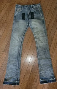 * Waimea Youth Boy's Stacked Fit Knee Pockets Denim Blue Jeans - Size 16 NEW - Picture 1 of 6