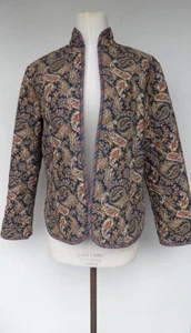 Vintage Annie Lantz Quilted Paisley Cotton Made in Australia Jacket size M - Picture 1 of 5