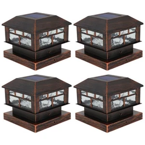 Solar Post Lights Outdoor, 20LM Fence Post Cap Lights, Waterproof, 2 Light Mo... - Picture 1 of 8
