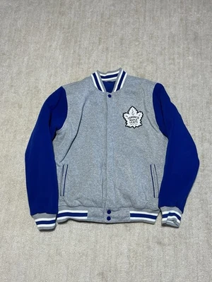 NHL Toronto Maple Leafs Reversible Full Snap Fleece JH Design Bomber Jacket L - Image 1 of 4