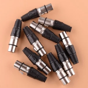 10Pc 3 Pin XLR Jack Snake Plug Audio Microphone MIC Cable Female Connector - Picture 1 of 4