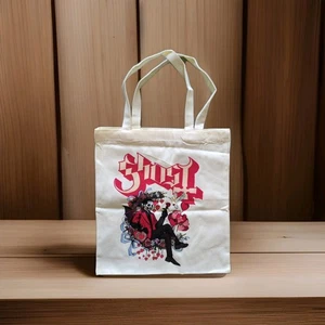 Ghost Band Canvas Tote Bag Cream Color Dual Handle 24" H 14" W 15" D New - Picture 1 of 3