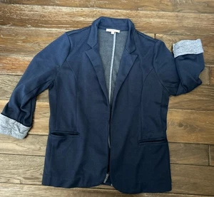 Skies Are Blue Blazer Womens Medium Swacket Lined Open Front Jacket Workwear - Picture 1 of 7