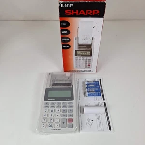 Sharp EL-1611V Calcolatrice elettronica per stampa a 2 colori 12 cifre - Foto 1 di 4