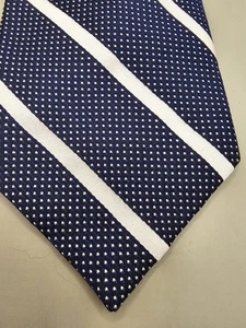 Corbata para hombre PERRY ELLIS portafolio plateada geométrica 100 % seda 100 % - Imagen 1 de 6
