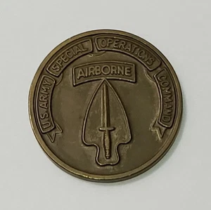 Airborne Special Operations Command SOCOM Special Forces Rangers Challenge Coin - Bild 1 von 3