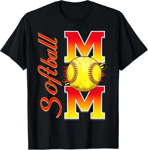 Softball Mom Funny Baseball Mom Mother's Day Softball Mama T-Shirt Hoodie - Picture 1 of 18