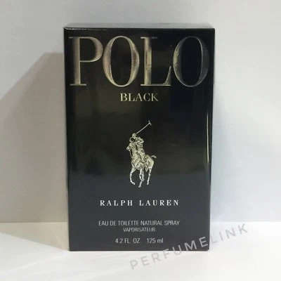 POLO BLACK RALPH LAUREN 125ml EDT Spray Men’s Perfume ( NEW IN SEALED BOX ) - image 1 of 3