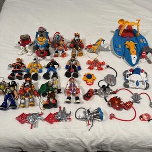 Fisher Price Rescue Hero 11 Action Figures, Jet Ski Raft Backpacks Vintage Toys - Picture 1 of 14